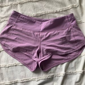Lululemon Purple Speed Up Shorts!